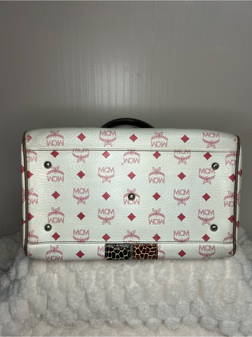 MCM Limited Edition “Princess Lion” Visetos Boston Bowler Bag - Picture 8 of 16